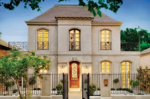 French Provincial style with arched windows